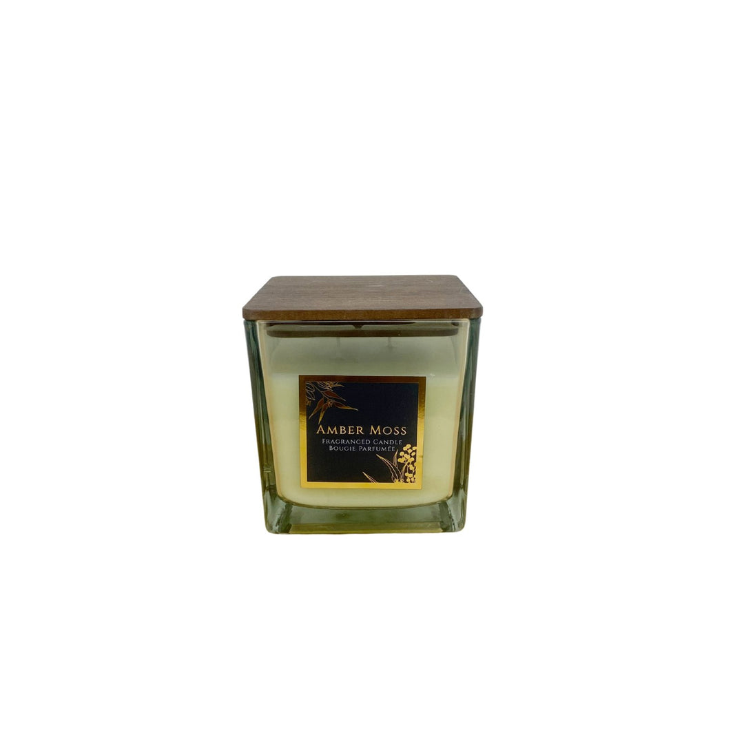 Amber Moss Scented Candle With Wooden Lid - Smiddy Furniture-1