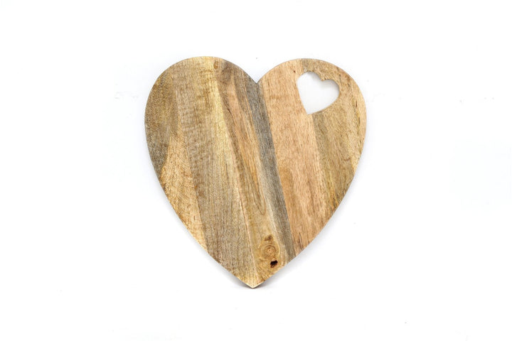 Heart Shaped Wooden Chopping Board 40cm-Smiddy Furniture
