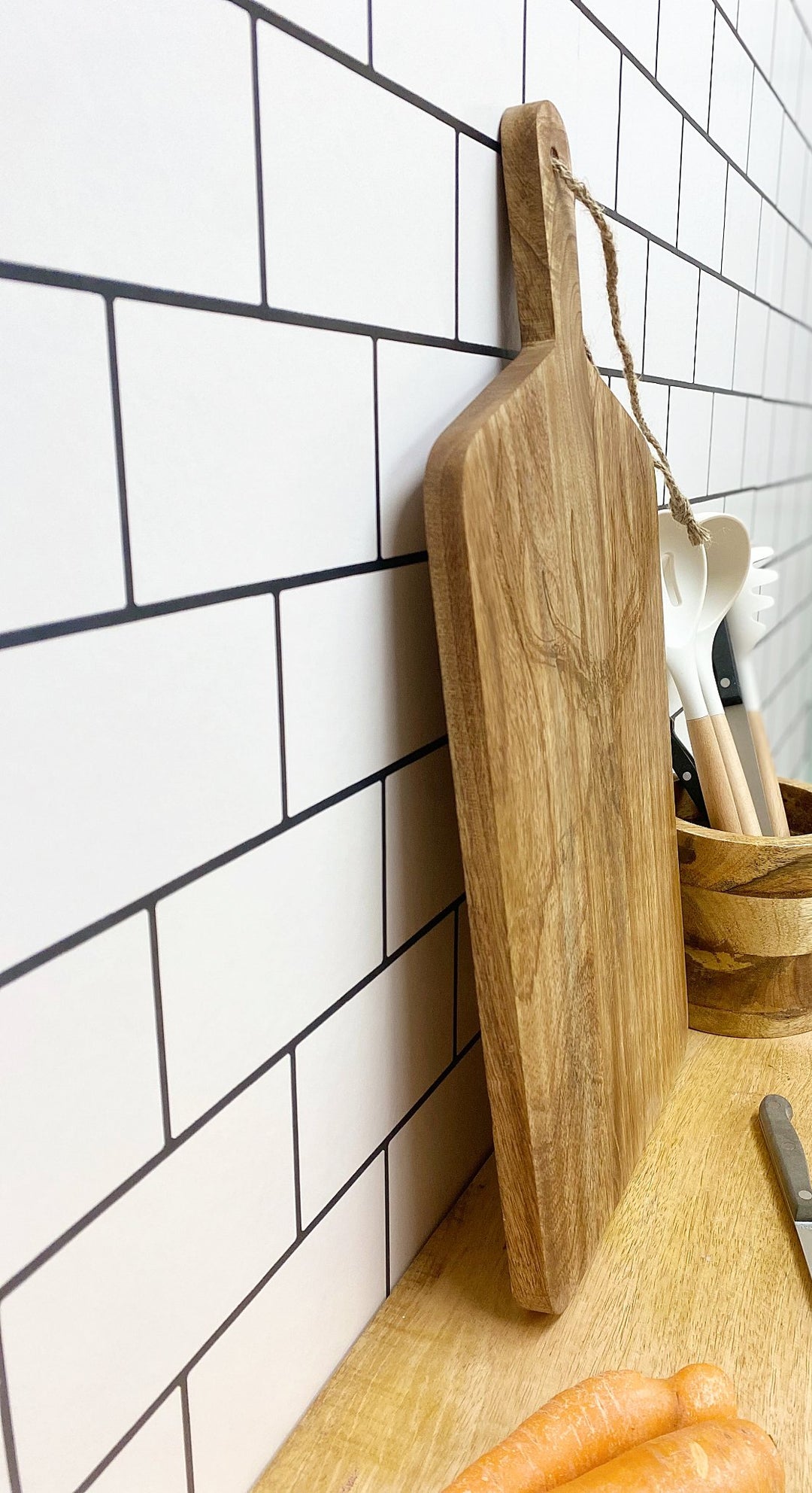 Engraved Stag Chopping Board-Smiddy Furniture