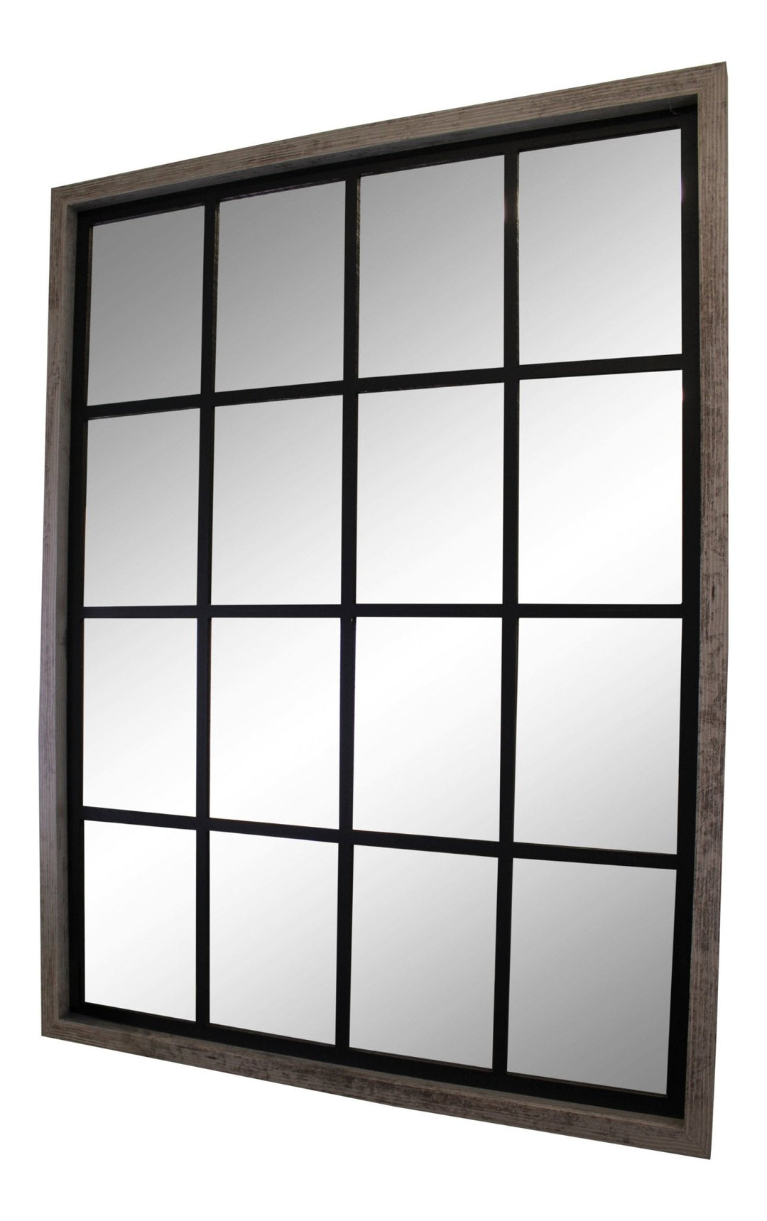 Grey Window Style Wall Mirror 60x80cm - Smiddy Furniture-2