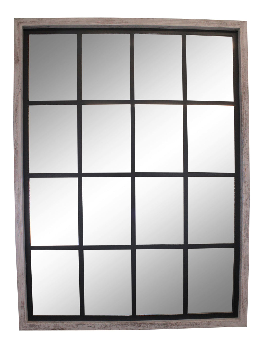 Grey Window Style Wall Mirror 60x80cm - Smiddy Furniture-1