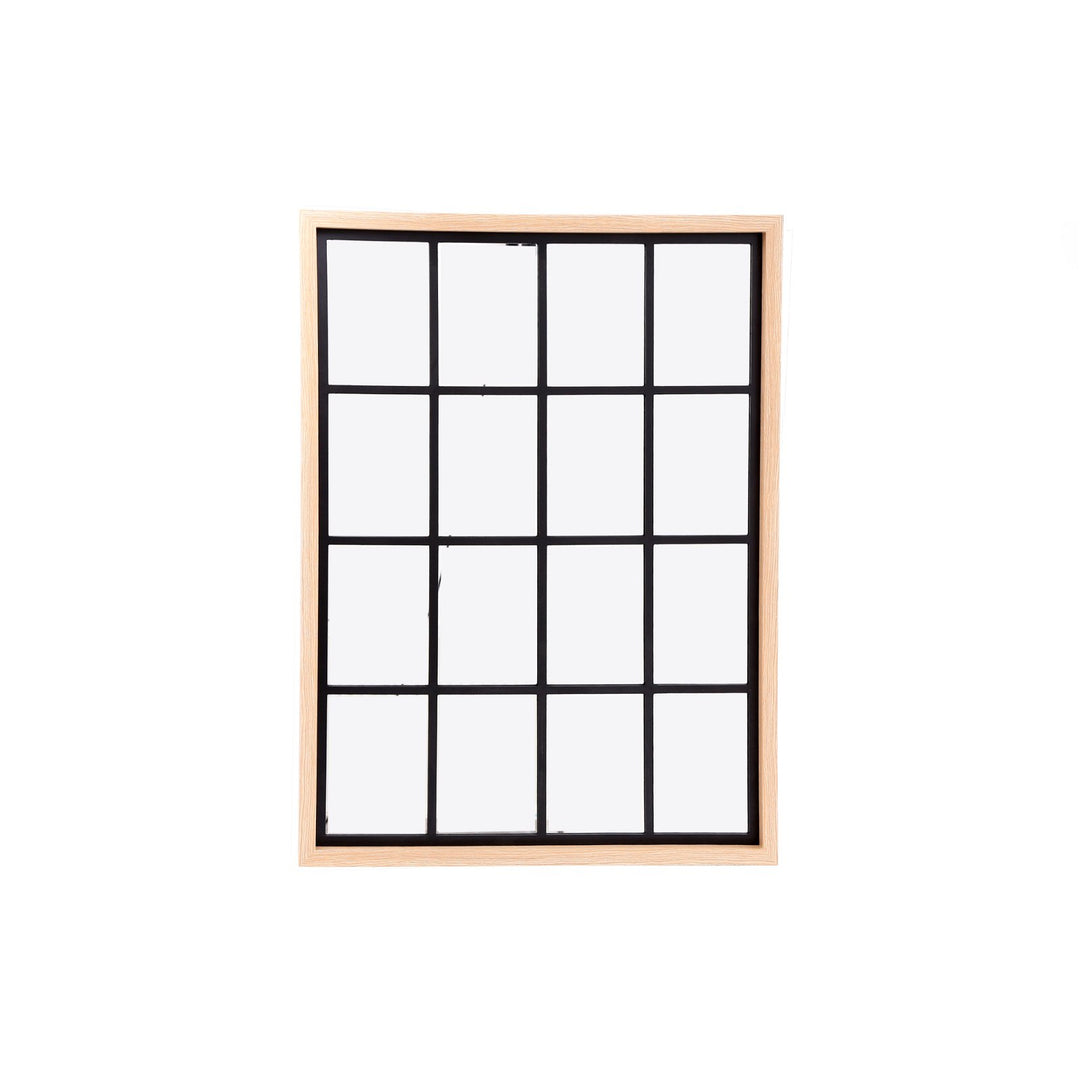 Natural Wood Effect Window Mirror 80cm - Smiddy Furniture-1
