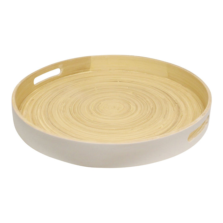 Natural Interiors Bamboo Serving Tray With Handles - Smiddy Furniture-1