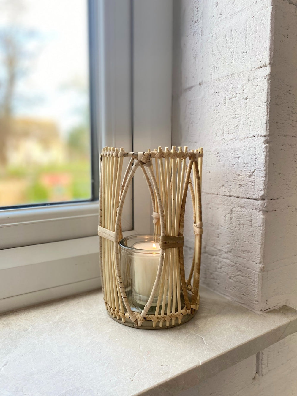 Rattan Candle Holder Small - Smiddy Furniture-2