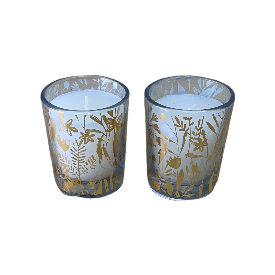 Scented Leaf Votive Candles, Pack of 2 - Smiddy Furniture-1