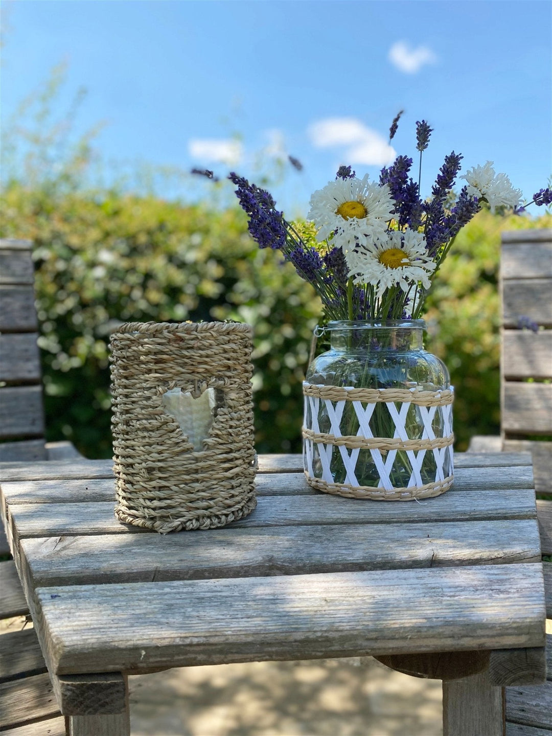 Medium Seagrass Candle Holder - Smiddy Furniture-3