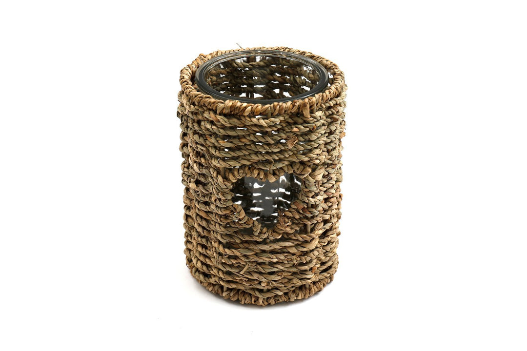 Medium Seagrass Candle Holder - Smiddy Furniture-1