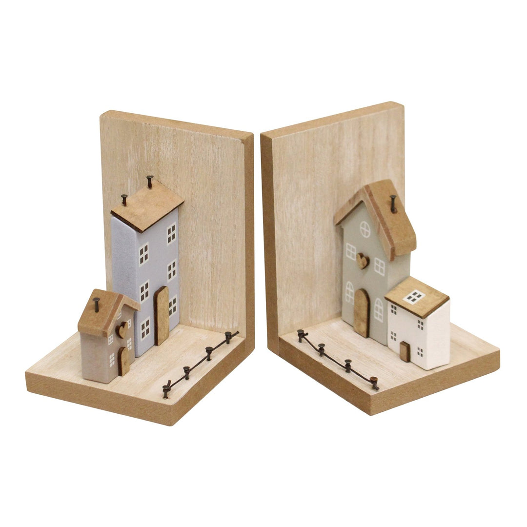 Pair of Bookends, Wooden Houses Design - Smiddy Furniture-4