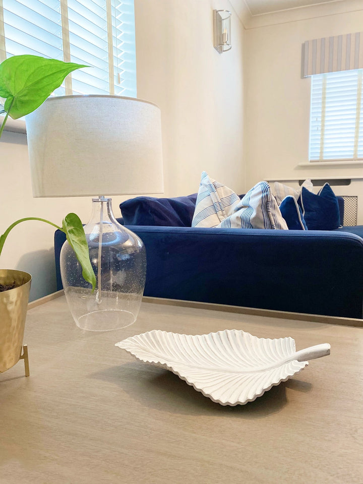 Antique White Leaf Tray - Smiddy Furniture-2