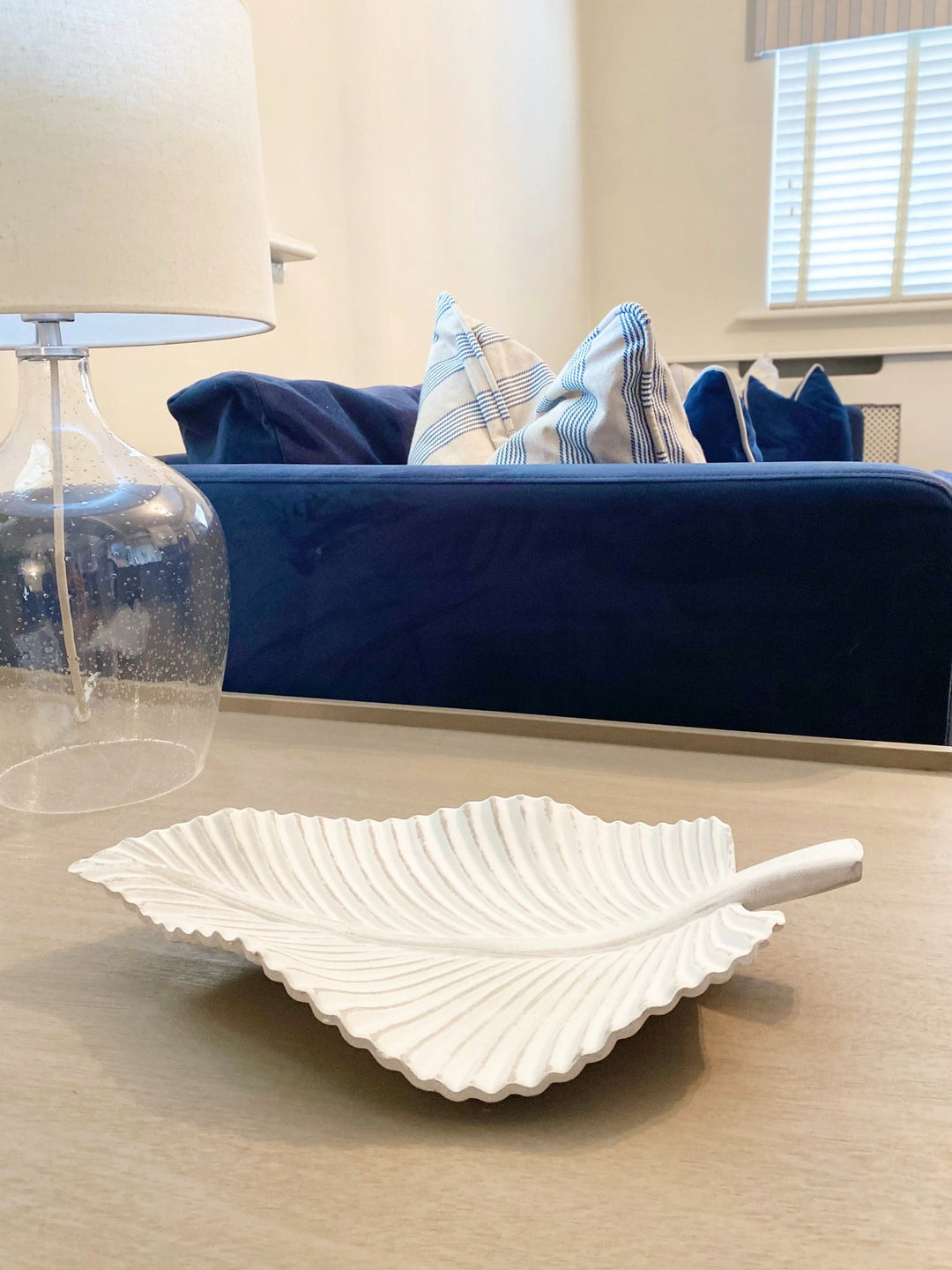 Antique White Leaf Tray - Smiddy Furniture-3