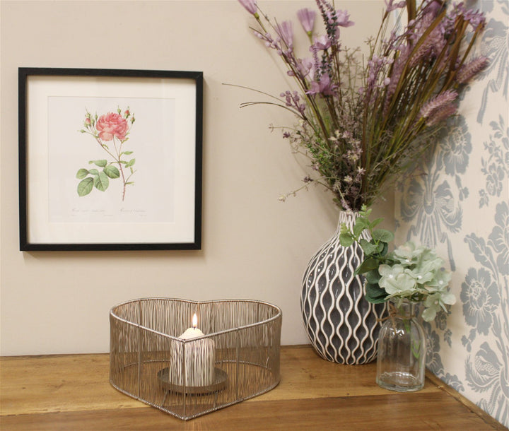Silver Heart Candle Holder - Smiddy Furniture-2