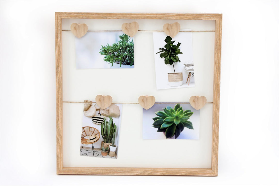 Six Heart Peg Photo Frame 42cm - Smiddy Furniture-1
