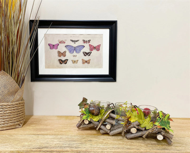Wood And Fauna Triple Tea Light Holder - Smiddy Furniture-2