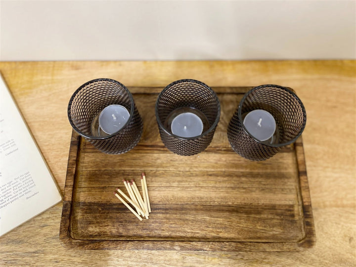 Set Of Three Synergy Tea Light Holders - Smiddy Furniture-2