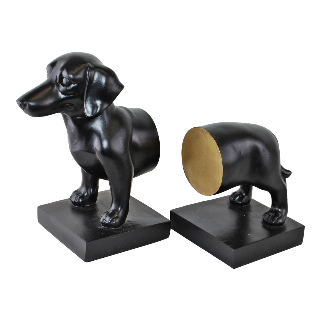 Sausage Dog Bookends, Black Finish - Smiddy Furniture-2