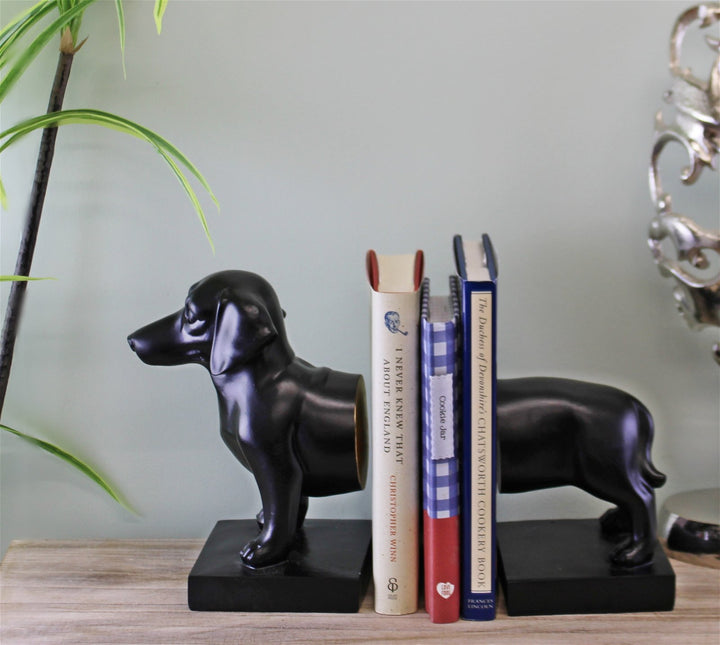 Sausage Dog Bookends, Black Finish - Smiddy Furniture-3
