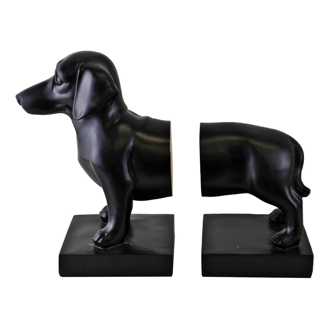 Sausage Dog Bookends, Black Finish - Smiddy Furniture-1
