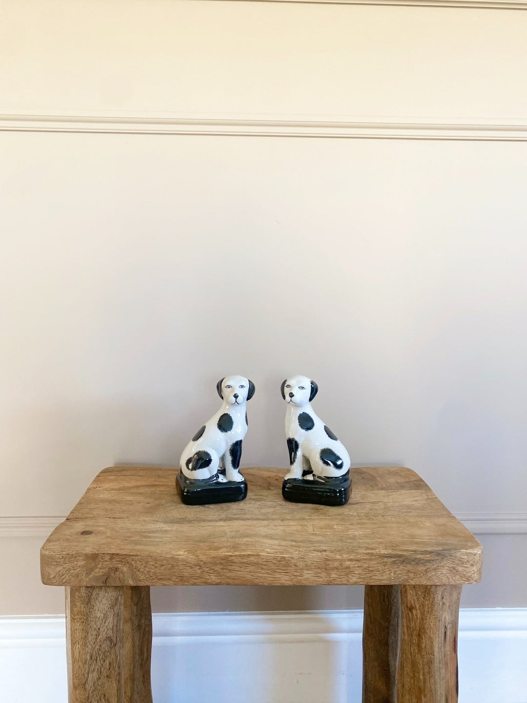 Black and White Porcelain Dog Ornaments - Smiddy Furniture-2