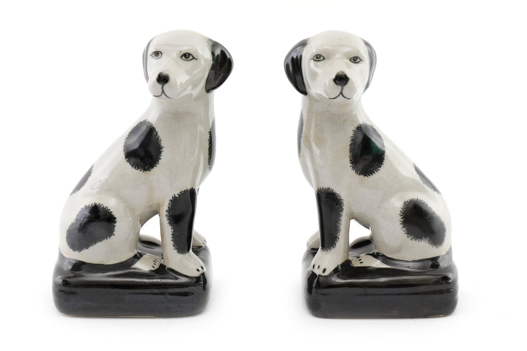 Black and White Porcelain Dog Ornaments - Smiddy Furniture-1