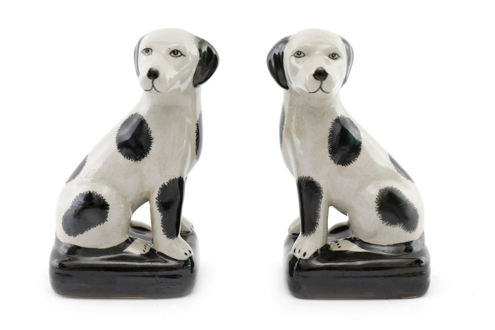 Black and White Porcelain Dog Ornaments - Smiddy Furniture-1
