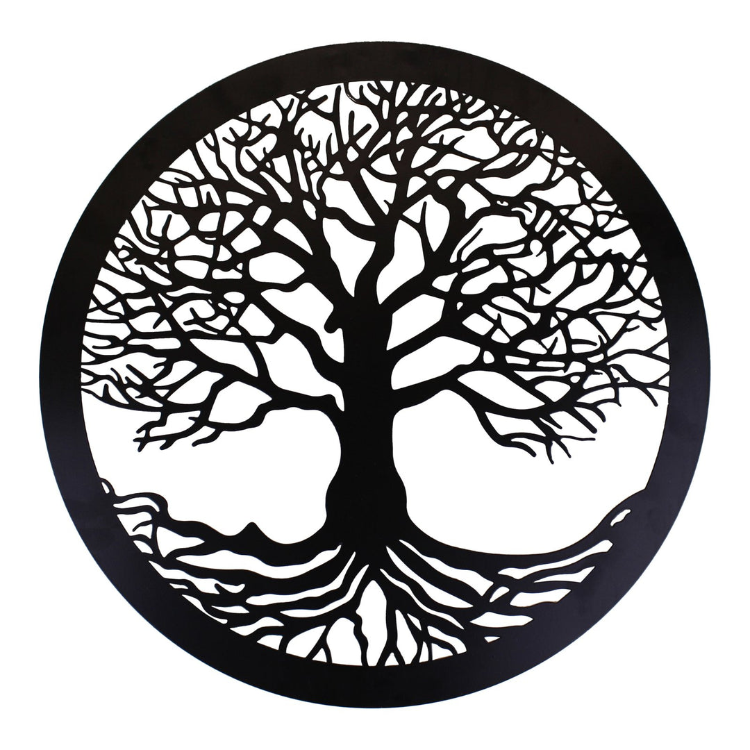 Tree Of Life Black Metal Wall Decor - Smiddy Furniture-1
