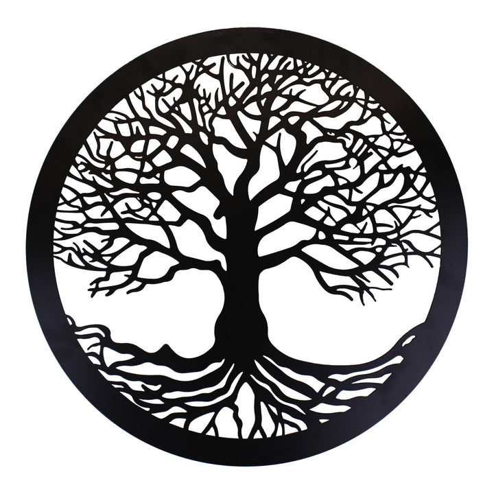 Tree Of Life Black Metal Wall Decor - Smiddy Furniture-1