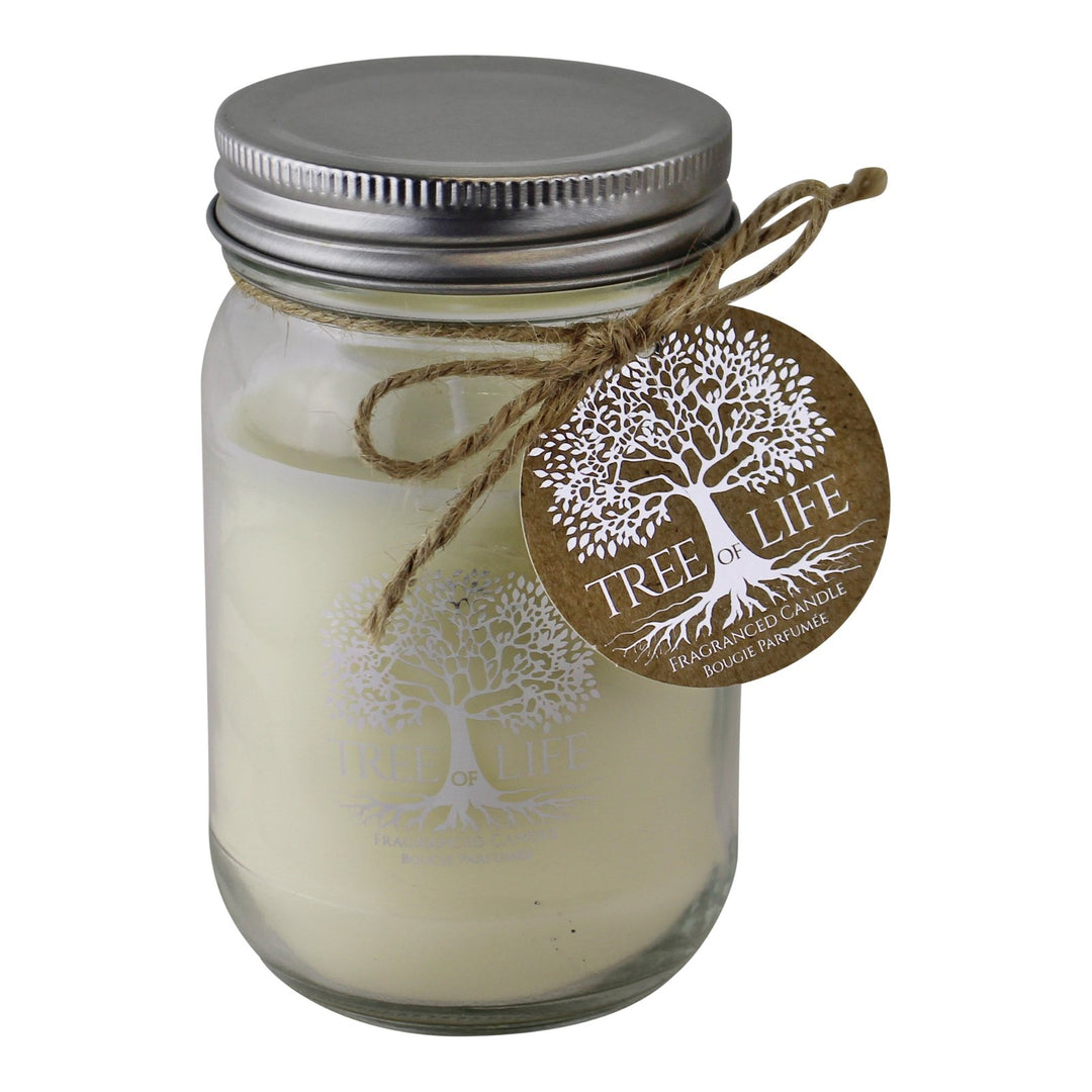 Tree Of Life Fragranced Candle In Glass Jar With Lid - Smiddy Furniture-1