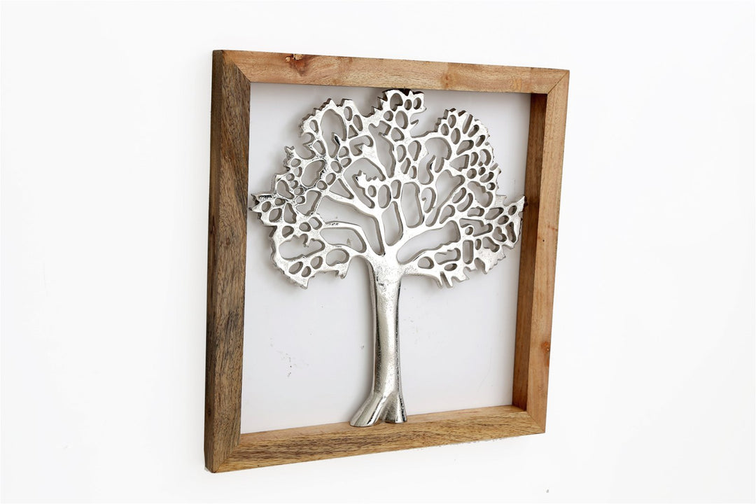 Large Silver Tree Of Life In A Frame - Smiddy Furniture-1