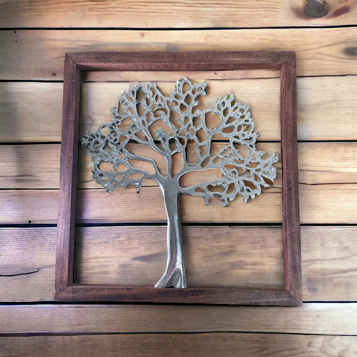 Large Silver Tree Of Life In A Frame, 46cm - Smiddy Furniture-3