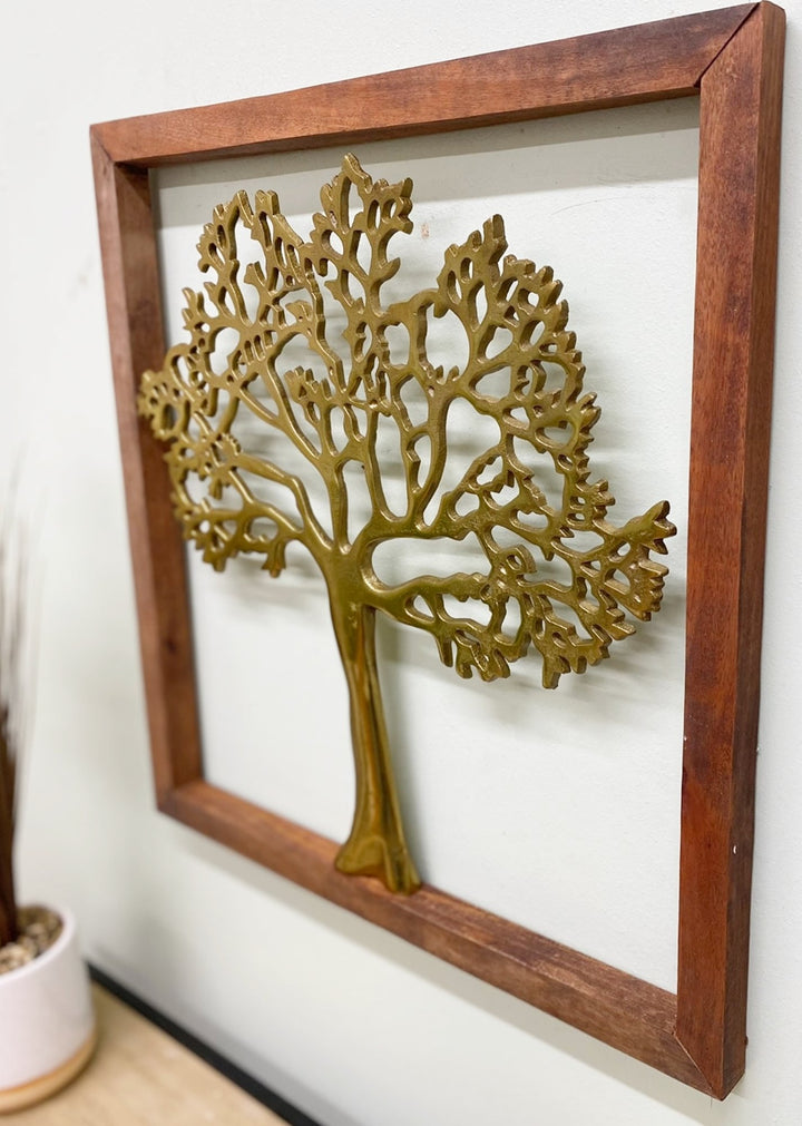 Gold Tree Of Life In Wooden Frame-Smiddy Furniture