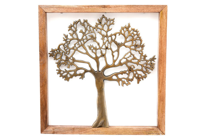 Gold Tree Of Life In Wooden Frame-Smiddy Furniture