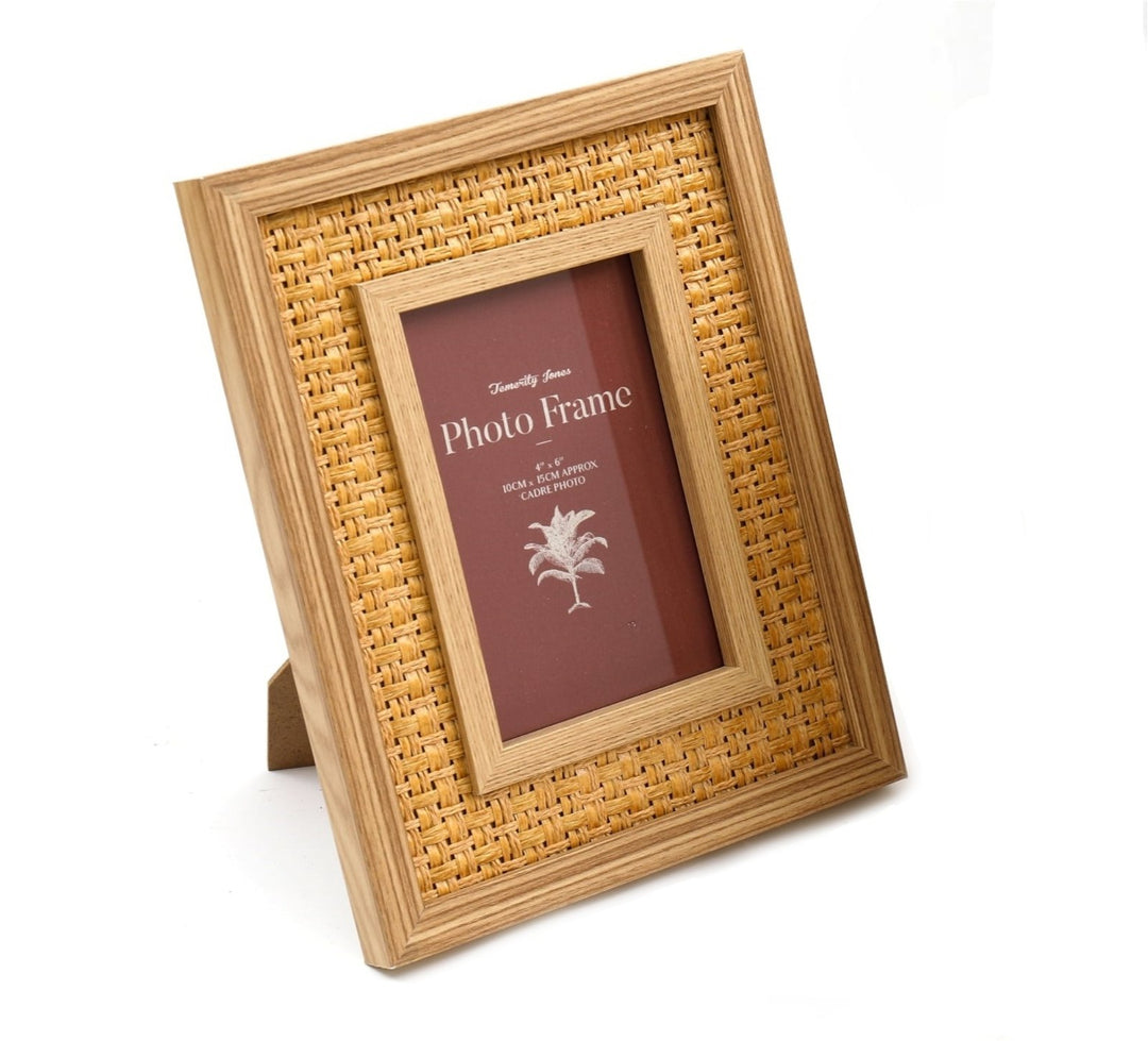Rattan Effect 4" x 6" Photo Frame - Smiddy Furniture-1