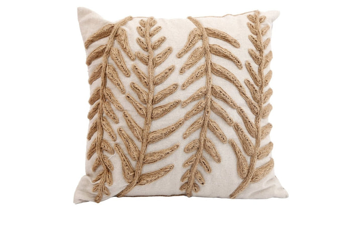 Linen Embroidered Square Scatter Cushion - Smiddy Furniture-1