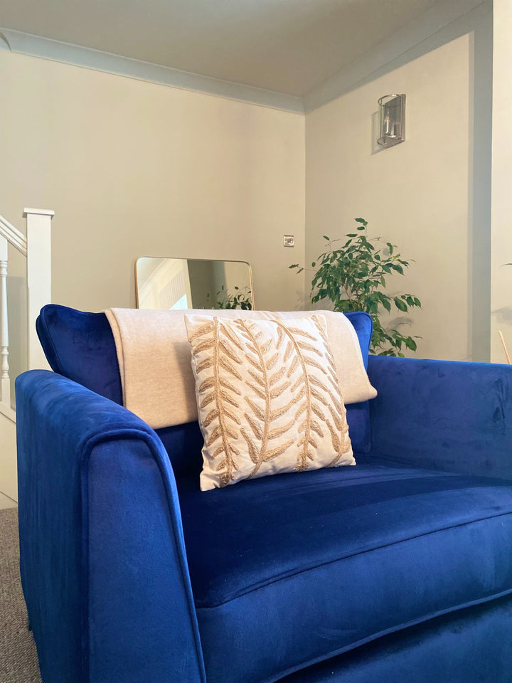 Linen Embroidered Square Scatter Cushion - Smiddy Furniture-3