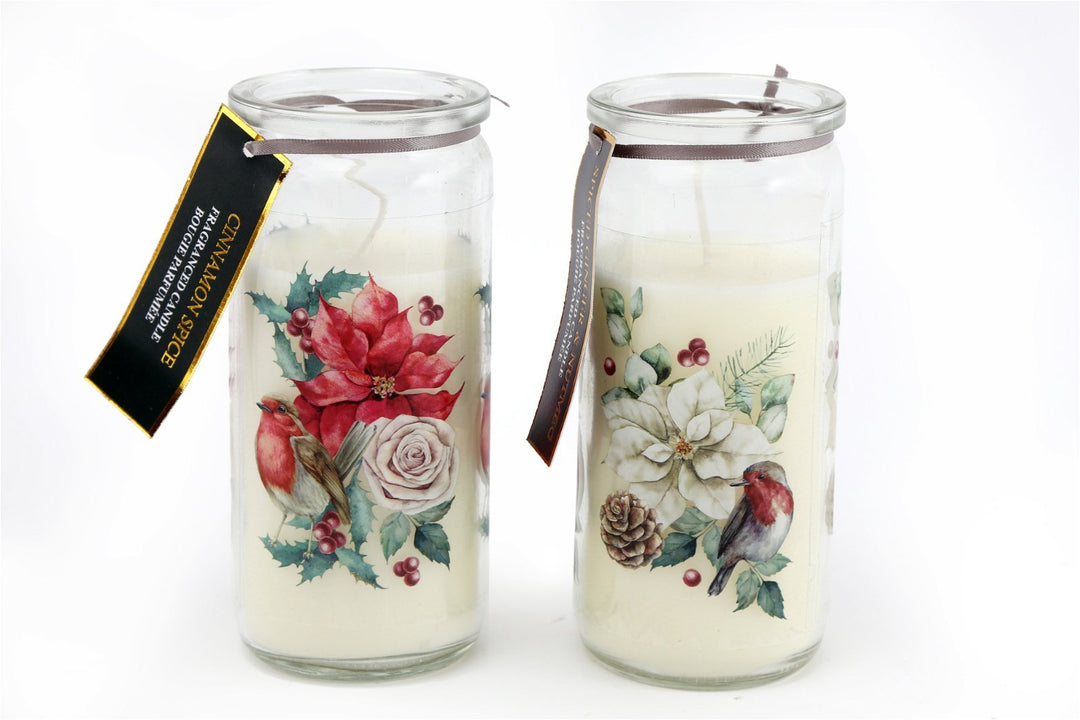 Set Of 2 Botanical Tube Candle 14cm - Smiddy Furniture-1