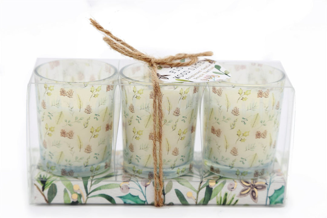 Set Of 3 Alpine Sage Candles 6cm - Smiddy Furniture-1