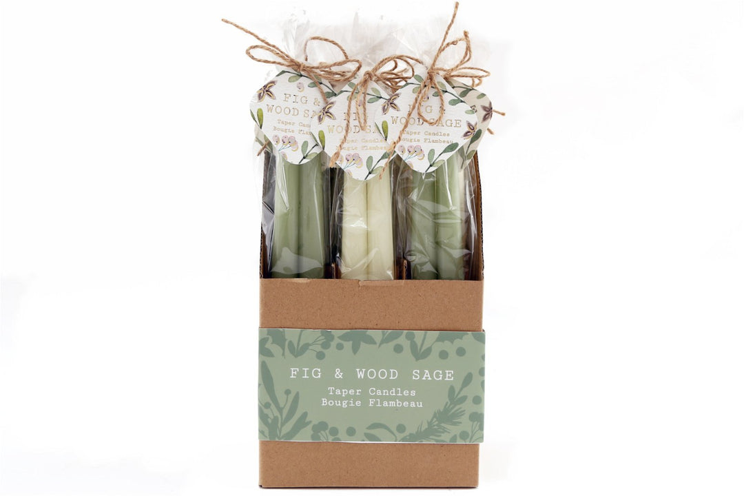 Set of Two Fig and Wood Sage Taper Candles - Smiddy Furniture-1