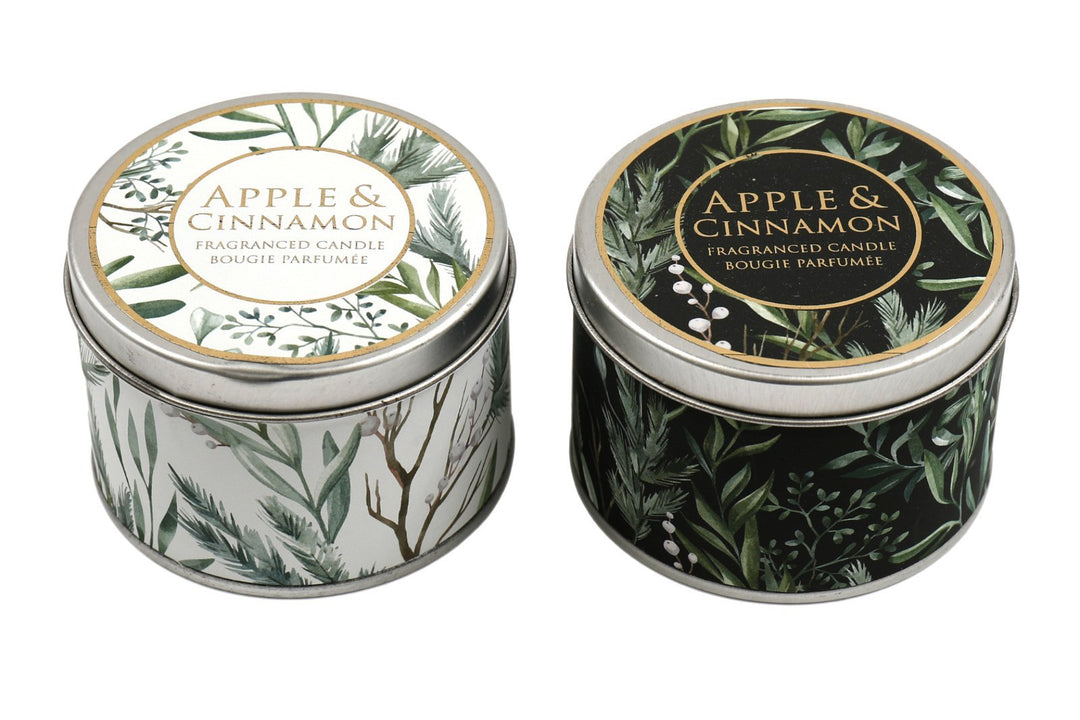 Set of Two Apple and Cinnamon Tin Candles - Smiddy Furniture-2