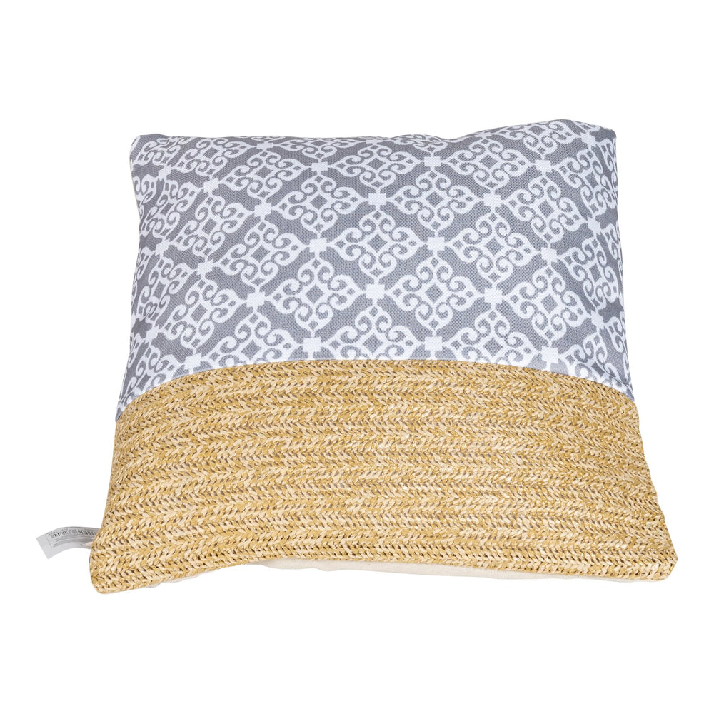 Serenity Print Square Cushion Grey - Smiddy Furniture-2