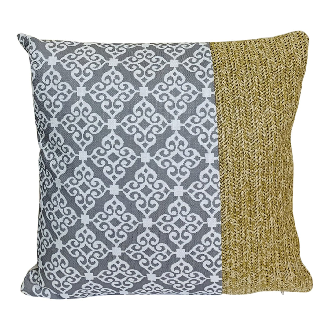 Serenity Print Square Cushion Grey - Smiddy Furniture-1